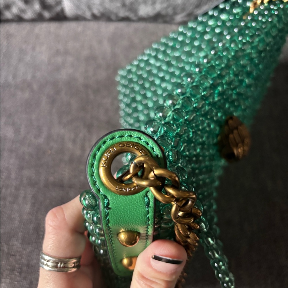 Kurt Geiger Emerald Beaded Shoulder Bag - Picture 5 of 8